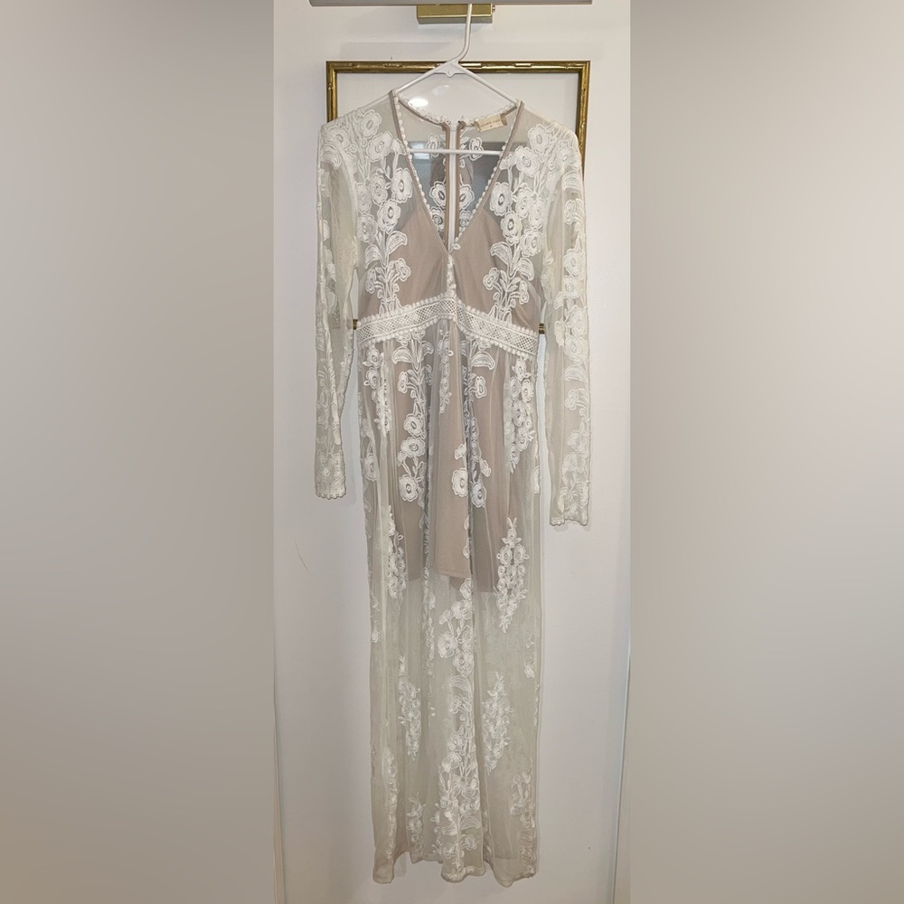Altar’d state white lace dress- medium